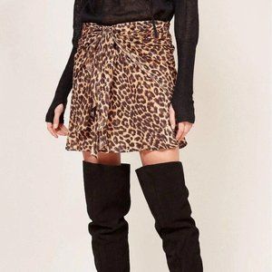 Mes Demoiselles Leopard Print Mini Skirt